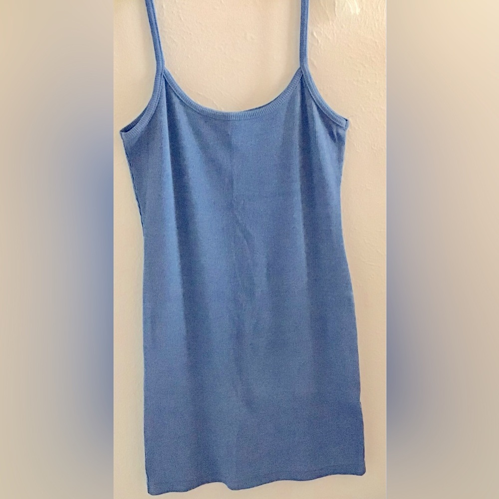 The Limited blue long shirt or mini dress tshirt dress